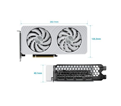 Зображення 2 Відеокарта Palit GeForce RTX 5060 Ti White OC (8192MB, GDDR7, 128bit) (NE7506TU19P1-GB2062M)