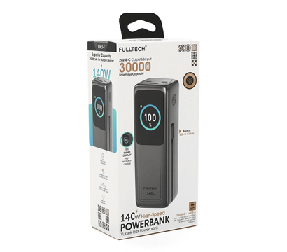 Зображення 2 Батарея універсальна Fulltech FP34 30000mAh 140W Black