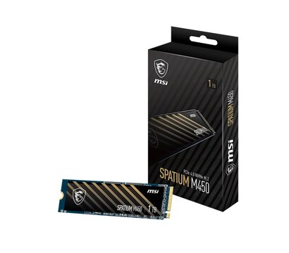 Изображение 4 Накопитель SSD MSI Spatium M450 1TB V1 M.2 2280 PCIe 4.0 x4 NVMe 3D NAND TLC (S78-440L0M0-P83)