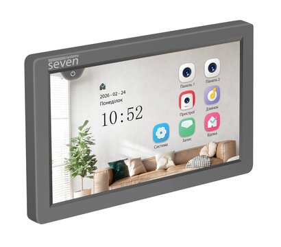 Зображення 4 Відеодомофон Seven DP-7570 FHD IPS Grey, Колір корпусу: сірий