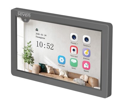 Зображення 5 Відеодомофон Seven DP-7570 FHD IPS Grey, Колір корпусу: сірий
