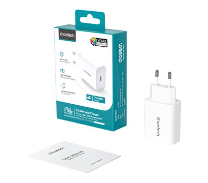 Изображение 3 Зарядное устройство Choetech USB-C PD 45W Wall Charger White (PD3042)