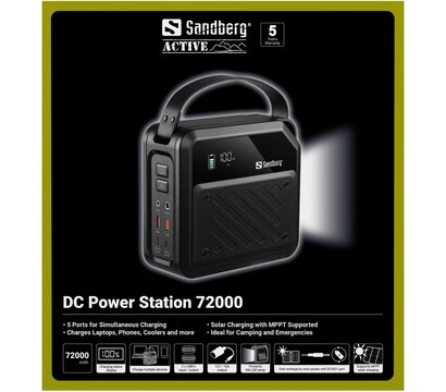Изображение 6 Батарея универсальная Sandberg DC Power Station 72000mAh Black (421-22)