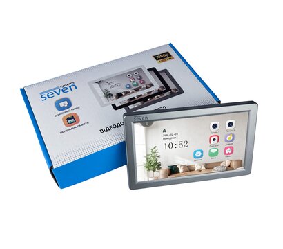 Зображення 10 Відеодомофон Seven DP-7570 FHD IPS Grey, Колір корпусу: сірий