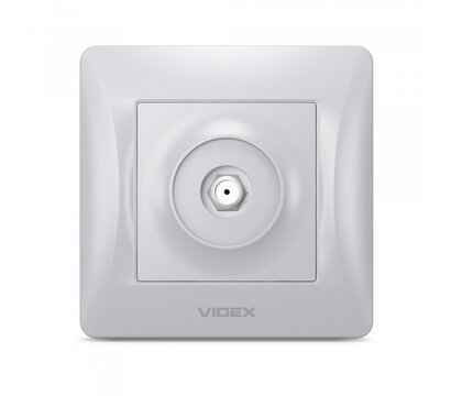 Зображення 2 Розетка Videx Binera SAT Silver Silk (VF-BNSK1SATE-SS) без заземлення