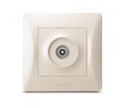 Зображення 2 Розетка Videx Binera TV Cream (VF-BNSK1TVME-CR) без заземлення