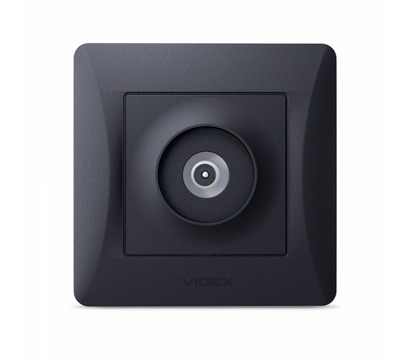 Изображение 2 Розетка Videx Binera TV Black Graphite (VF-BNSK1TVME-BG) без крышки