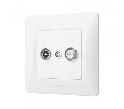 Зображення 3 Розетка Videx Binera TV+SAT White (VF-BNSK2TVSATE-W) Одинарна