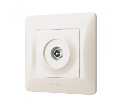 Зображення 3 Розетка Videx Binera TV Cream (VF-BNSK1TVME-CR) без заземлення