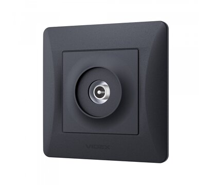 Изображение 3 Розетка Videx Binera TV Black Graphite (VF-BNSK1TVME-BG) без крышки