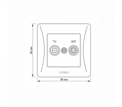 Зображення 5 Розетка Videx Binera TV+SAT Silver Silk (VF-BNSK2TVSATE-SS) Одинарна