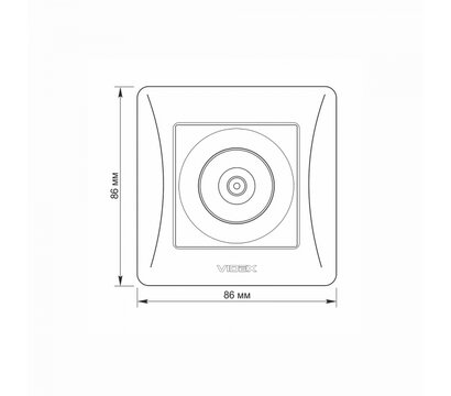 Зображення 5 Розетка Videx Binera TV Silver Silk (VF-BNSK1TVME-SS) без кришки