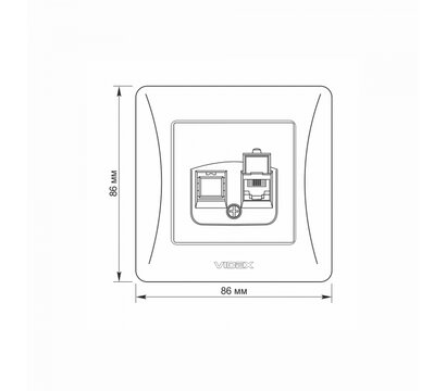 Зображення 5 Розетка Videx Binera CAT3 White (VF-BNSK1TF3-W) прихованого типу