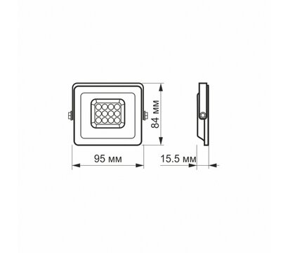 Зображення 6 Світлодіодний прожектор Videx F2e 10W 5000K (VL-F2e-105W)