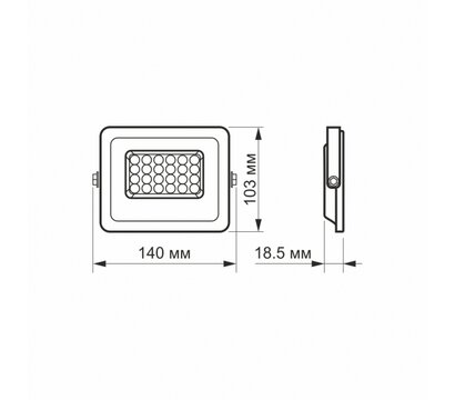 Изображение 6 Светодиодный прожектор Videx F2e 20W 5000K (VL-F2e-205W)