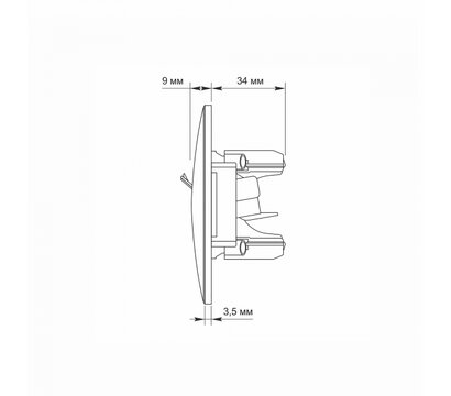 Зображення 6 Розетка Videx Binera CAT6 Cream (VF-BNSK1PC6-CR) без заземлення