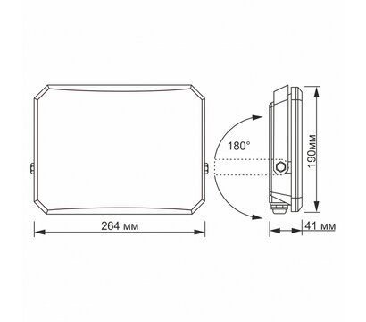 Зображення 7 LED прожектор Videx F3 100W 5000K 220V Black (VLE-F3-1005B) на 100 W