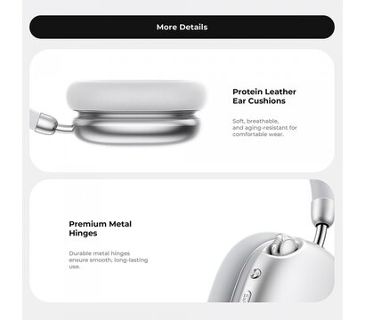 Изображение 7 Bluetooth гарнитура Havit H670BT ANC Silver