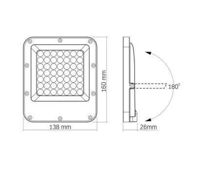 Зображення 7 LED прожектор Videx Premium F2 30W 5000K AC/DC12-48V (VL-F2-305G-12V) на 30 W