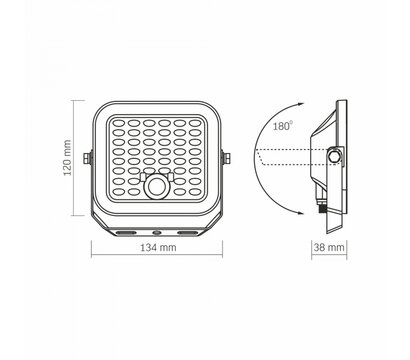 Зображення 8 LED прожектор Videx 1400Lm 5000K (VL-FSO4-205-S) 1400 Lm