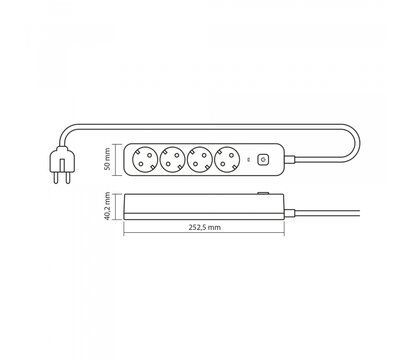 Зображення 11 Подовжувач Videx Oncord з/з 4р 3м Switch White (VF-PD43G-W)