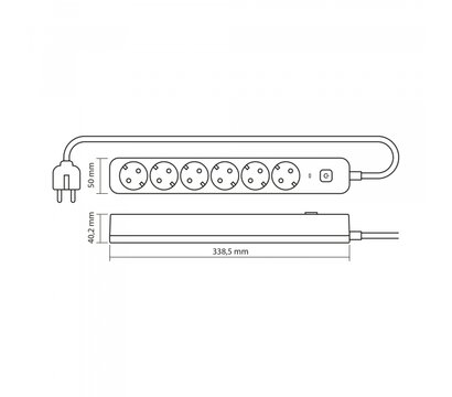 Изображение 11 Удлинитель Videx Oncord с/з 6п 3м Switch White (VF-PD63G-W)