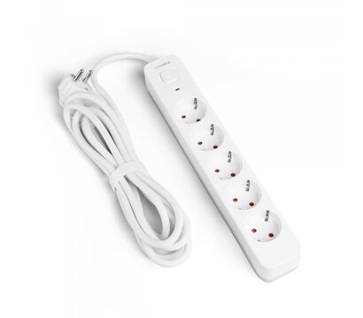 Изображение 2 Удлинитель Videx Oncord с/з 5р 3м Switch White (VF-PD53G-W) 5 місць розеток