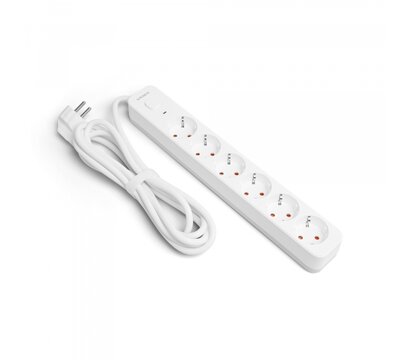 Изображение 2 Удлинитель Videx Oncord с/з 6п 3м Switch White (VF-PD63G-W)