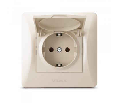 Зображення 2 Розетка Videx Binera Cream (VF-BNSK1GС-CR) прихованого типу