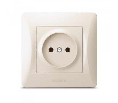 Зображення 2 Розетка Videx Binera Cream (VF-BNSK1-CR) без заземлення