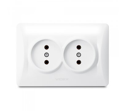 Зображення 2 Розетка Videx Binera White (VF-BNSK2-W) без кришки