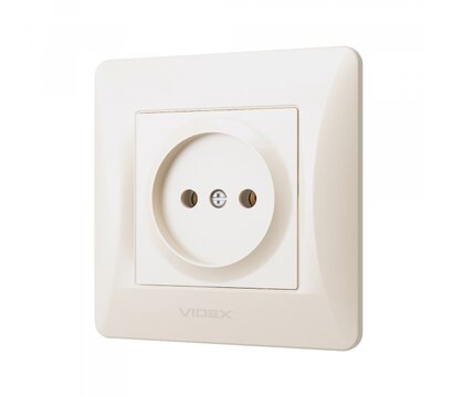 Зображення 3 Розетка Videx Binera Cream (VF-BNSK1-CR) без заземлення