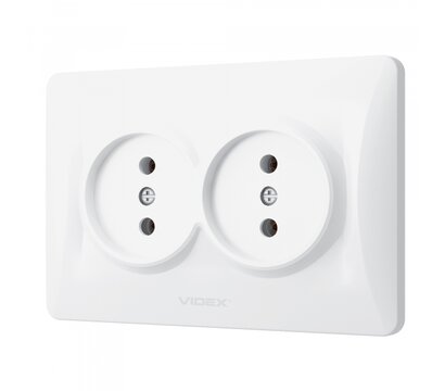 Зображення 3 Розетка Videx Binera White (VF-BNSK2-W) без кришки