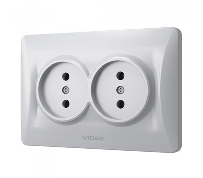 Зображення 3 Розетка Videx Binera Silver Silk (VF-BNSK2-SS) Вбудований типу