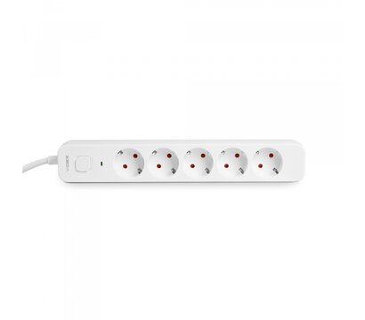 Изображение 4 Удлинитель Videx Oncord с/з 5р 3м Switch White (VF-PD53G-W) 5 місць розеток