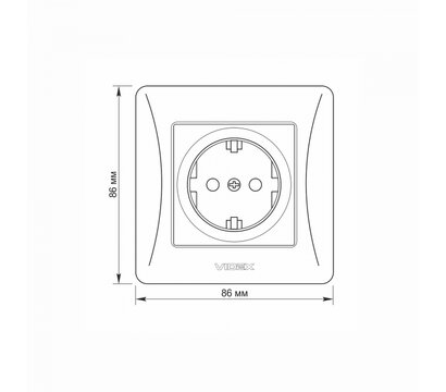 Зображення 5 Розетка Videx Binera Cream (VF-BNSK1G-CR) із заземленням
