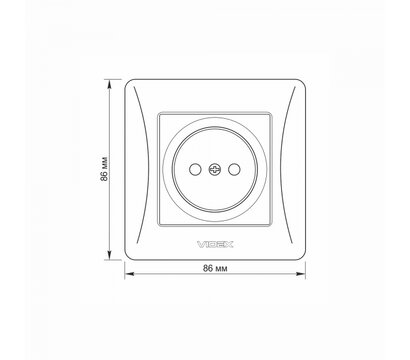Зображення 5 Розетка Videx Binera Cream (VF-BNSK1-CR) без заземлення