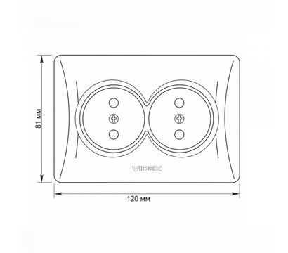 Зображення 5 Розетка Videx Binera Cream (VF-BNSK2-CR) прихованого типу