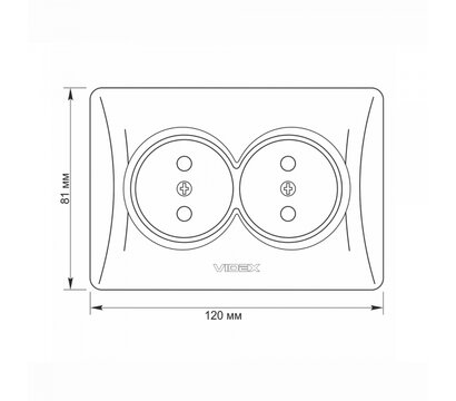 Изображение 5 Розетка Videx Binera Black Graphite (VF-BNSK2-BG) без заземления