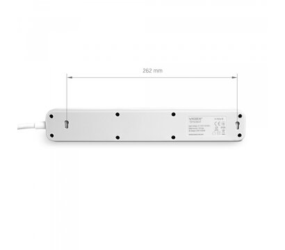 Изображение 6 Удлинитель Videx Oncord с/з 5р 3м Switch White (VF-PD53G-W) 5 місць розеток