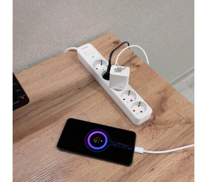 Изображение 10 Удлинитель Videx Oncord с/з 5р 3м Switch White (VF-PD53G-W) 5 місць розеток