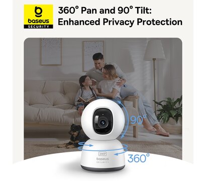 Зображення 13 Baseus Security P1 Series Indoor 3MP OS White EU