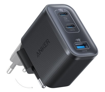 Зображення 2 Зарядний пристрій Anker Charger 70W, 2xUSB-C, 1xUSB-A, Black (A121AL11)