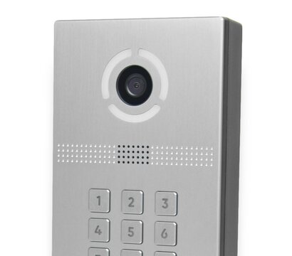 Зображення 2 Панель виклику Bas-IP AV-09KFBI Silver під накладний монтаж, Колір корпусу: сріблястий