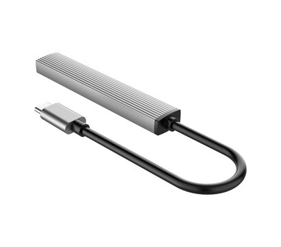 Зображення 2 USB Hub (хаб) Orico AH-A12F-GY-BP USB Type-C 3-в-1 Grey (CA913770)