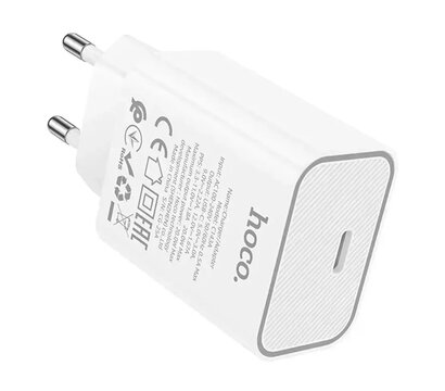 Зображення 3 Зарядний пристрій Hoco C143A (1USB-C, 3А) 20W White (6942007652063)