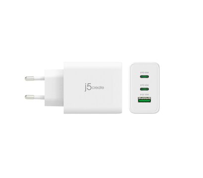Изображение 3 Зарядное устройство J5create GaN USB-C 65W White (JUP3365E-EN)