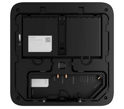 Изображение 4 GSM сигнализация Ajax Superior Hub G3 Jeweller Black, Цвет корпуса: черный