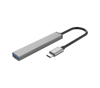 Зображення 3 USB Hub (хаб) Orico AH-A12F-GY-BP USB Type-C 3-в-1 Grey (CA913770)