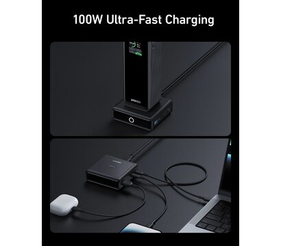 Зображення 4 Зарядний пристрій Anker Prime 100W, 2xUSB-C, 1xUSB-A, Pogo pin Black (A1902311)